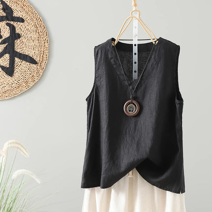 Retro Han Hanma Svel Strap Vest Women's Inner Summer Overhead Base irt  Casual Versatile Slimming Top