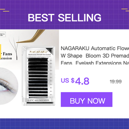 NAGARAKU Stainless Steel Straight Curved Nail Volume Eyelash Accurate Tweezers Nippers Pointed Clip Set Makeup Tools