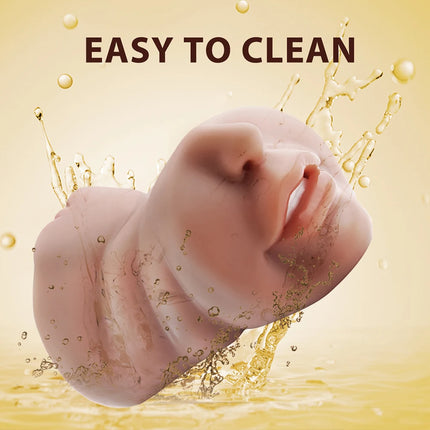 3 in 1 Pocket Pussy Male Masturbator Sex Toys for Men 3D Textured Sex Doll with Sexy Mouth Realistic Vagina Tight Anus Mens 18+