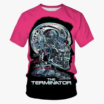 Classic Movie Terminator 3D Print Sports Quick-dry Breathable Men T-shirt Outdoor Street Harajuku Y2k Casual Short-sleeve Summer