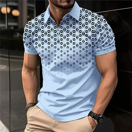 Large Size Men's Clothing Fashion Street Polos T-Shirts Summer Short Sleeve 3D Print Trend Male Simple POLO Tee Casual Tops