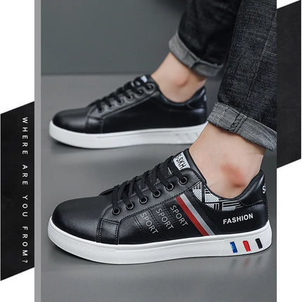 Spring and Autumn Men's Shoes New Style Low-Top Lightweight Large Size Trendy Shoes Student Fashion Versatile Thick-Soled Sports Shoes Casual Sneakers
