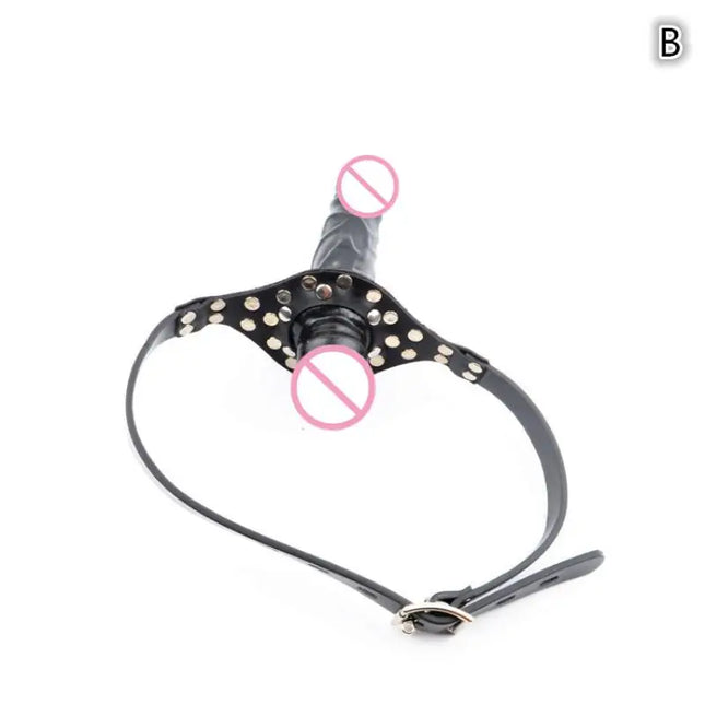 [TG823]Double Head Penis Mouth Plug Ball Gags Bit Mouth Slave Bondage Sex Toys Adult Toys For Men And Women