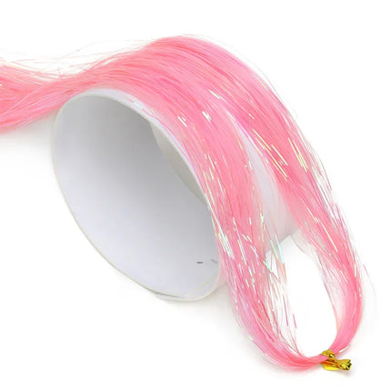 Rainbow Hair Tinsel Kit 6pcs 1200 Strands Glitter Tinsel Hair Extensions Heat Resistant Sparkling Shiny Fairy Hair Acc