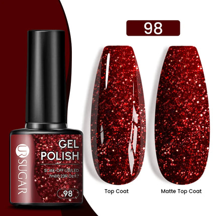 UR SUGAR 7.5ml Dark Wine Red Nail Gel Polish Autumn Gel Paint Nail Art Semi Permanent Nail Art Manicure Soak Off LED UV Nail Gel