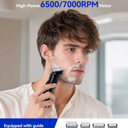 Kensen S38 Electric Hair Trimmer for Men 6 in 1 Body Hair Shaver Nose Beard Trimmer IPX6 Waterproof Hair Cutting Machine Barber