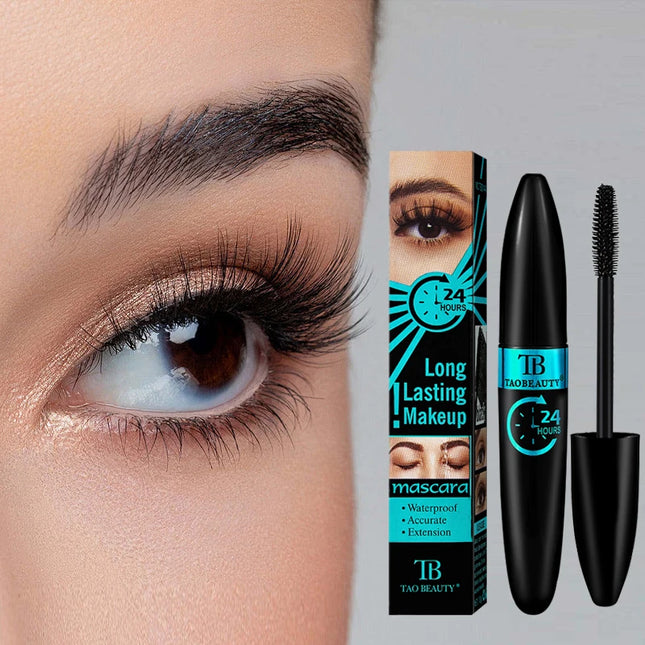 5D Mascara Waterproof Lengthening Curling Eyelashes Long Lasting Sweatproof Mascara Black Silk Fibre Makeup Beauty Cosmetics New