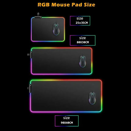 Rgb Weapon Mouse Pad Gaming Accessories Keyboard Mousepad Rifles Desk Mat Pc Cabinet Mats Anime Backligh Carpet Large Computer