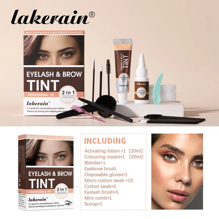 Eyebrow Tint Dye Professional Eyebrow Dye Waterproof Long-lasting Eyebrow Brow Kit Semi Permanent Eyebrow Home Use Pro Kit