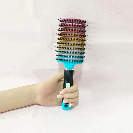 1pcs Hair Scalp Massage Comb Bristle Nylon Hairbrush Wet Curly Detangle Anti-Static Hair Brush for Salon Hairdressing Styling To