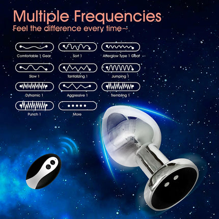 1PCS Metal Magnetic Charge Vibrating Anal Plug Anal G-spot Vibrating Masturbation Prop Adult Sexual Health Sex Toy