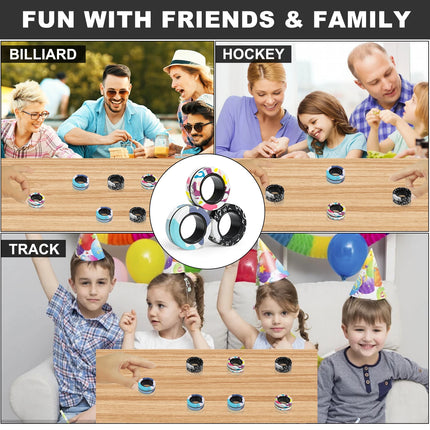 YISHIDANY 3Pcs Fidget Magnetic Ring Toys Fingers Magnet Rings ADHD Stress Relief Magical Spinner Toys for Adult Kids Anxiety