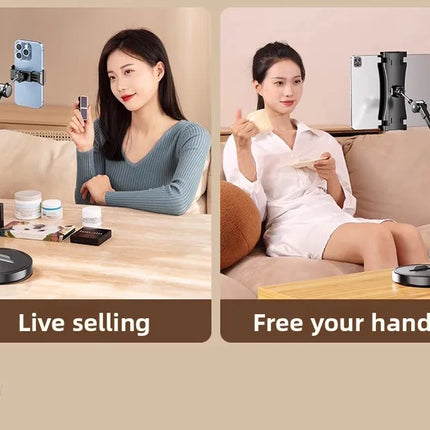 1Pcs Overhead Phone Stand Desktop Articulated Arm Holder for Live Streaming Video Recording Filming Multi-Angle Table Mount