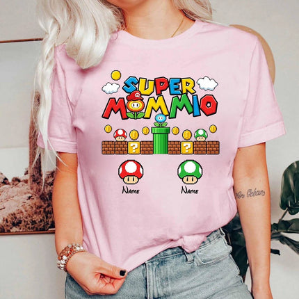 Super Mario Gaming Personalized Mother's Day T-Shirt 2026 Summer New Men Women Fashion Y2K Hip-hop Cotton Oversized T-shirt