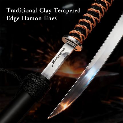 Premium Japanese Sushi Knife with Sheath-Ultra Sharp Portable Chef Knife for Kitchen,Stainless Steel Mini Sashimi Knife