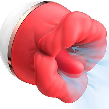 1pc Rose Red Lips Vibrator Vagina Tongue Clitoral Stimulator g-spot Massager Female Masturbator Adult Erotic Products - TOYS-SUCE