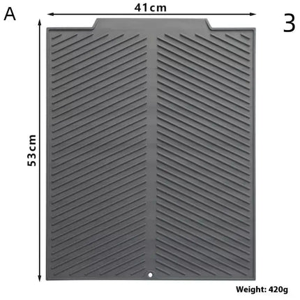 Silicone Drain Pad With Hole Drying Mat Pots Dish Drain Mat For Kitchen Tableware Non-slip Mats Anti-scald Coaster Kitchen