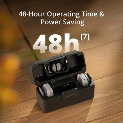 DJI Mic Mini 2 Wireless Microphone 48-Hour Operating Time & Power Saving Three Voice Tone Presets, Two-Level Noise Cancelling