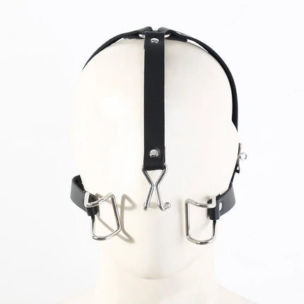 BDSM Spider Gag Mouth Opener Mouth Spreader Bondage Gear with Adjustable Leather Head Strap Slave Role Play Adult Sex Toy Kit