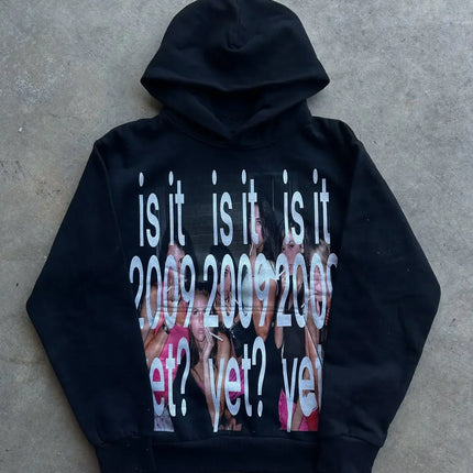 Luni Wild Nights Live Print Loose Zipper Hoodie Women Street Y2k New Hip Hop Punk Rock Sweatshirt Best Sell Unisex Casual Hoodie