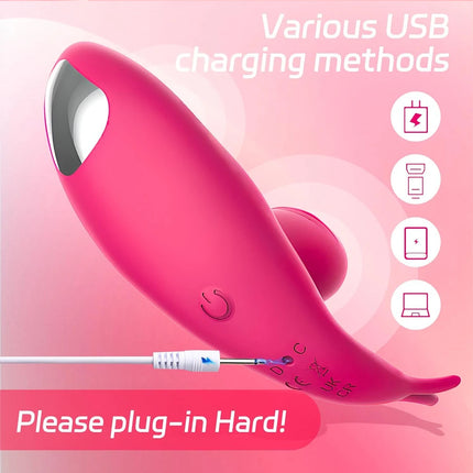 Portable Waterproof Silicone Massager for Women G-Spot Vaginal Anal Vibrator Powerful Underwear Adult Toy Bedroom Gift