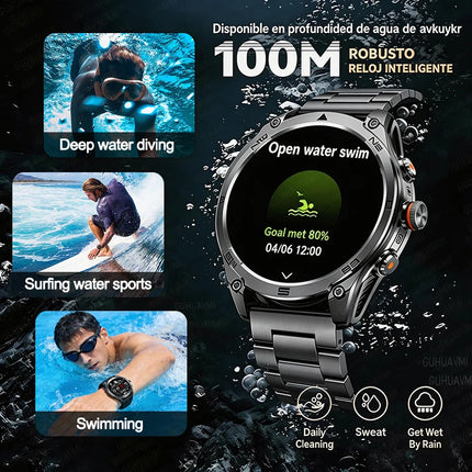 2026 New Built-in GPS Military Smart Watch Compass Barometric Altimeter 10ATM Waterproof Sports 1000mAh Battery Smartwatches Men