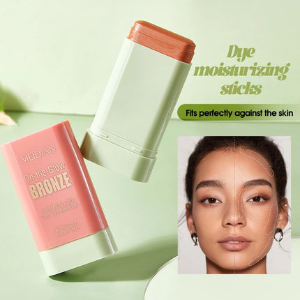 Durable waterproof powder blusher stick, vibrant color, multi color options, rich color display, suitable for daily and holiday