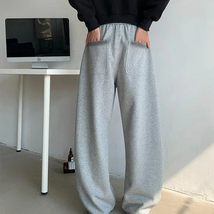 New Men's Casual Pants Side Striped Wide Leg Outdoor sports pants Straight Sweatpants Neutral High-quality Long Baggy Trousers