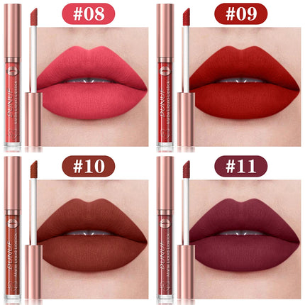 DUNUF Lip Gloss And Lip Oil Set 2-Piece Long-Lasting Waterproof Matte Moisturizing Non-Fading Lipstick Collection