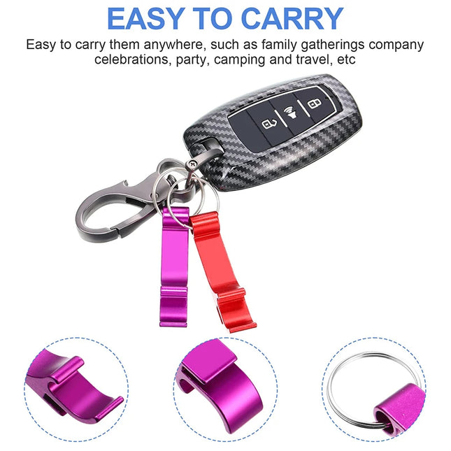 10Pcs Beer Bottle Opener Keychain Key Chain Wedding Favors and Gifts Keyring Key Ring