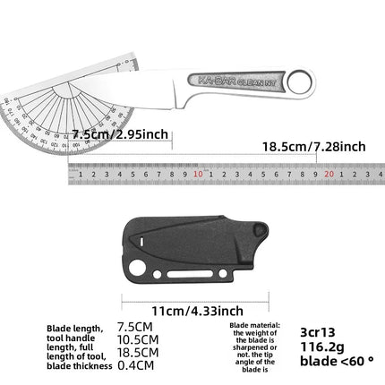 2025 new straight high hardness outdoor knife survival knife integrated keel with K sheath survival camping pocket knife EDC