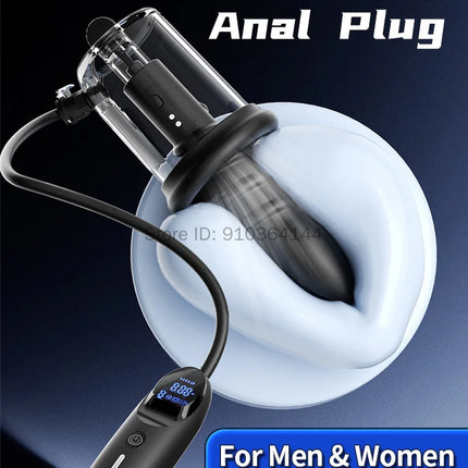 2026 New Electric Smart Vibrating Anal Plug Rosebud Pump Vacuum Sucking Massage Prostate ButtPlug Adult Sex Toys For Man Women