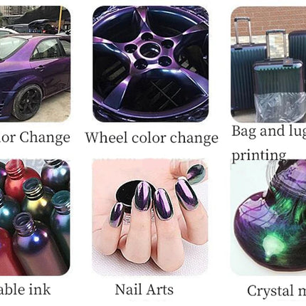 30g Glitter Chameleon Pigment Powder Color Shift Cameleon for Car Change Color Painting DIY Resin Crafts Eyeshadow Makeup Nail