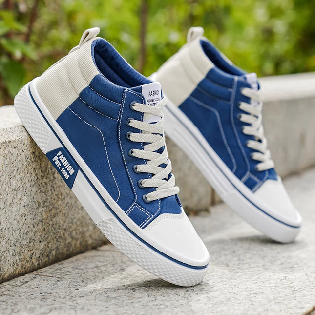Stylish High - Top Canvas Sneakers: Trendy & Comfortable for Everyday Wear