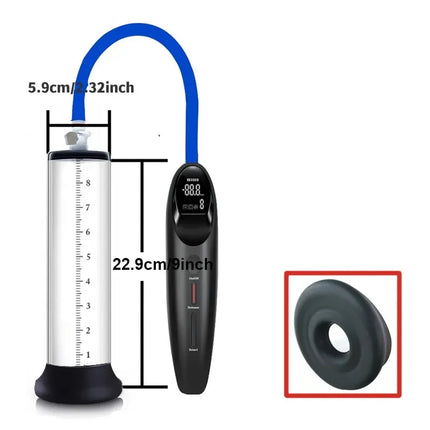 Premium Electric Vacuum Pump for Penis Enlargement Optimal Kpa Suction-Releasing Cycles Male Dick Extender Sex Product for Men