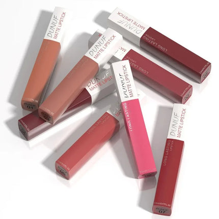 Matte Lipstick Non Stick Cup Red Nude Waterproof Long Lasting Liquid Lip Gloss Velvet Finish Resistant To Fading Lip Tint Makeup