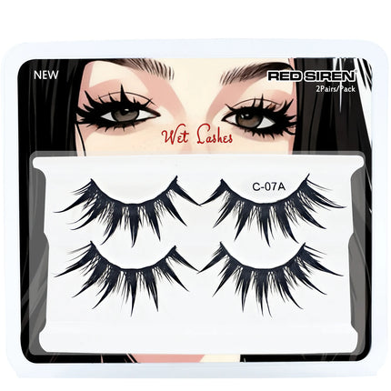 Cosplay False Eyelashes 2Pairs/Pack Wet Strip Lashes With Spikes New Woman Makeup Manga Lashes