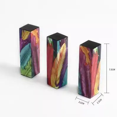 10/30/50pcs Empty Lipstick Tube Lip Balm Tube Square Fresh and Elegant Chinese Style 3D Printing Lip Gloss Cosmetic Container