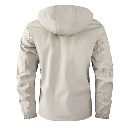 2024 New Text Decoration Pattern Men's casual jacket Parka autumn and winter hooded jacket men's coat solid outdoor fashion ﻿
