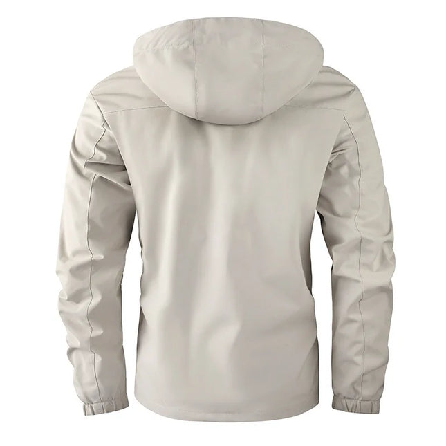 2024 New Text Decoration Pattern Men's casual jacket Parka autumn and winter hooded jacket men's coat solid outdoor fashion ﻿