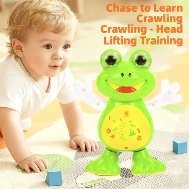 Electric Dancing Frog, Fun Blinking, Flashing, Shaking, Cute Music, Cartoon Animal Educational Toy, Kidsren's Gift