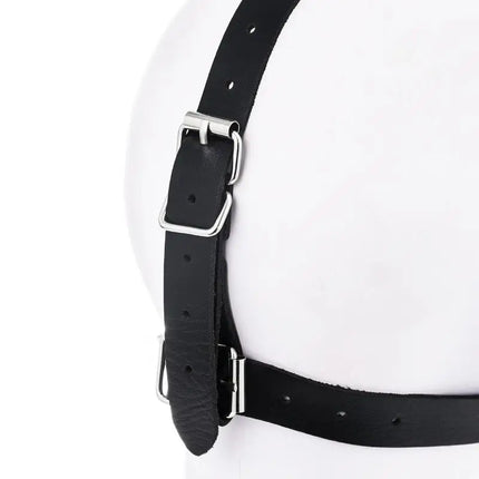 【AD】O Ring Open Mouth Spider Gag Ball, Muzzle Bondage Gear Leather Harness Mask Blindfold, Sex Toys For Couples