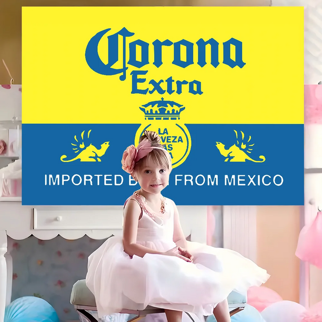 Corona Extra Beer Backdrops For Photography Kid Birthday Party Poster Flowers Balloon Decor Photocall Background