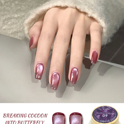 12g Reflective Magnetic Cat Eye Gel Polsih 12 Colors Set Soak Off Varnish Semi Permanent Holographic Cat Eye Gel Nail Art