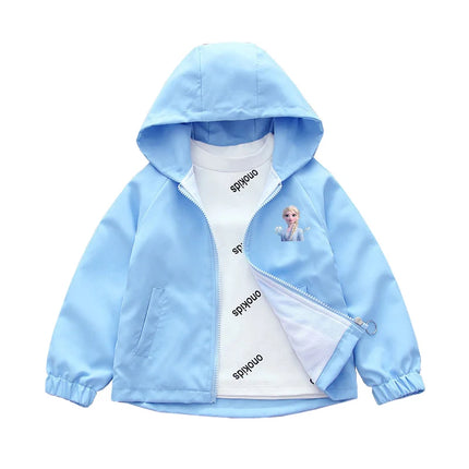 Children's Mickey Hooded Jacket 1-10 Years Autumn Boy's Windbreaker Zipper Hoodie Baby Boys Birthday Present Jacket Cosplay Coat