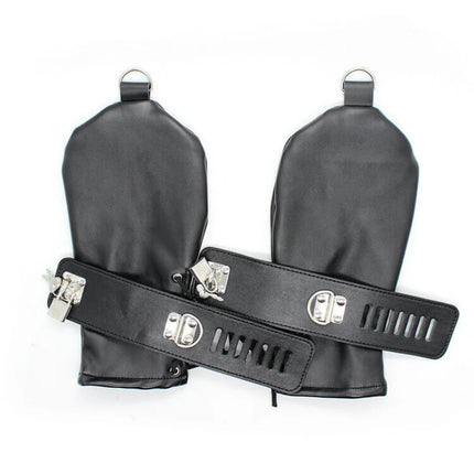 Padded PU Leather Gloves Mittens Slave Bondage Puppy Dog Paw Mitts Roleplay Lockable Adult Bondage Accessories BDSM Toys