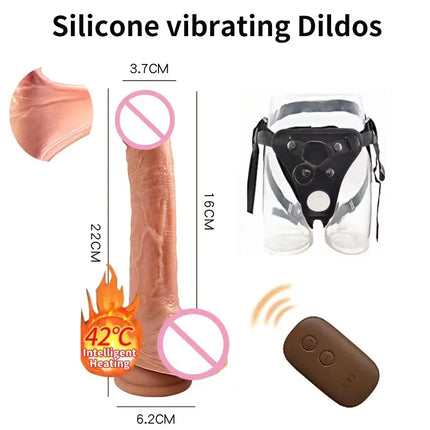 Wearable Realistic Dildo Skin Sex Toys for Female Masturbator with Strong Suction Cup G Spot Big Penis Anal Adult Sex Product 18