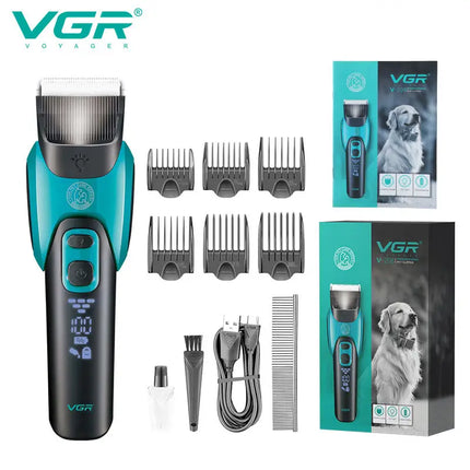 VGR 208 Pet Shaver Sharp Blade Deep Cleaning Hair Trimmer Safe and Reliable USB Pet Hair Removal Electric Push Cutting Razor