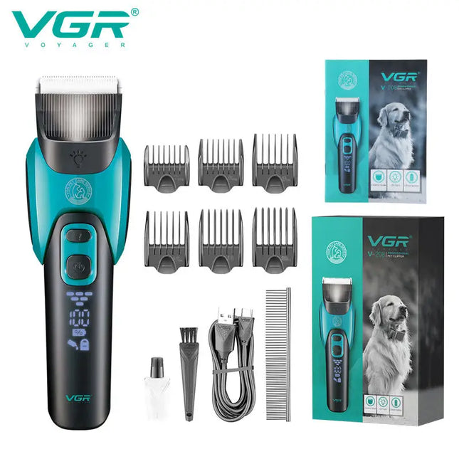 VGR 208 Pet Shaver Sharp Blade Deep Cleaning Hair Trimmer Safe and Reliable USB Pet Hair Removal Electric Push Cutting Razor