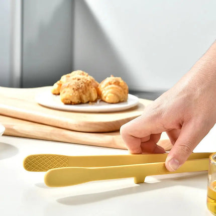 Silicone Food Toast Tongs Trivet Tongs Non-slip Heat Resistant BBQ Salad Cooking Serving Clamp Steak Pasta Clip For Kitchen 2026